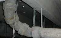 Baustoffe aus  Asbest-Zement (Gefahr: Asbestzement verwittert, dabei setzen sich Asbest-Fasern frei)